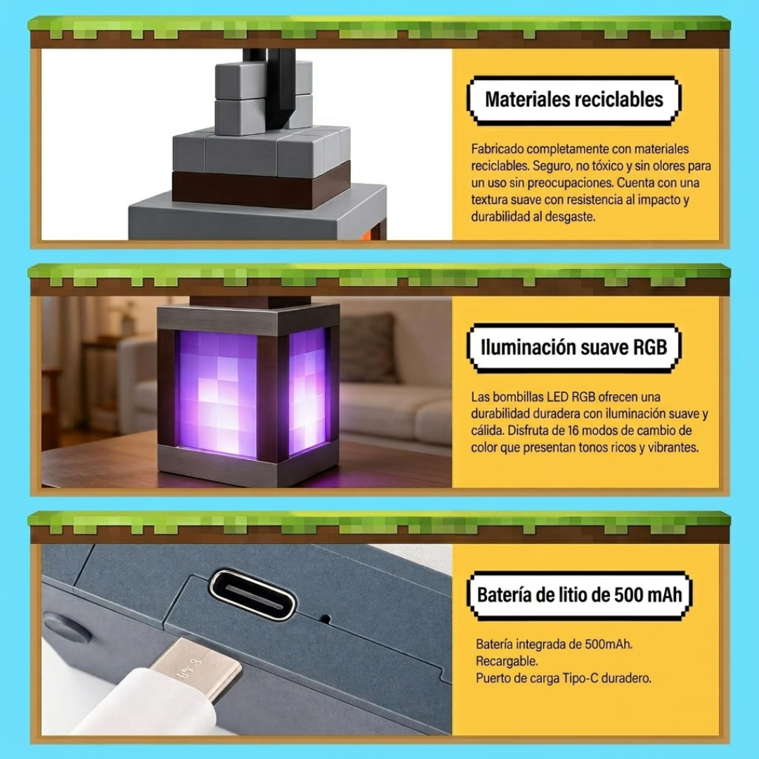 Lampara De Minecraft